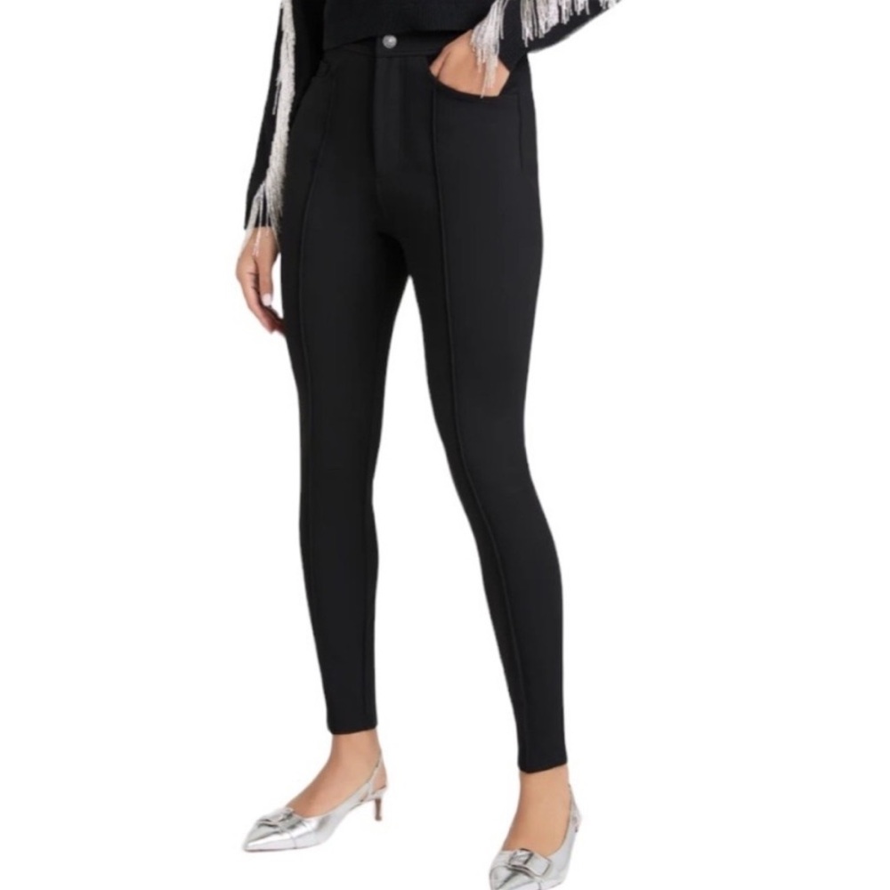 5 à 7 Cinq‎ à Sept Ponte Colette Skinny Pleated Pant Black